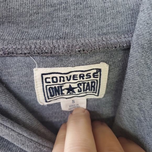 Converse One Star Womens Collared Sweatshirt Size S - Picture 2 of 4